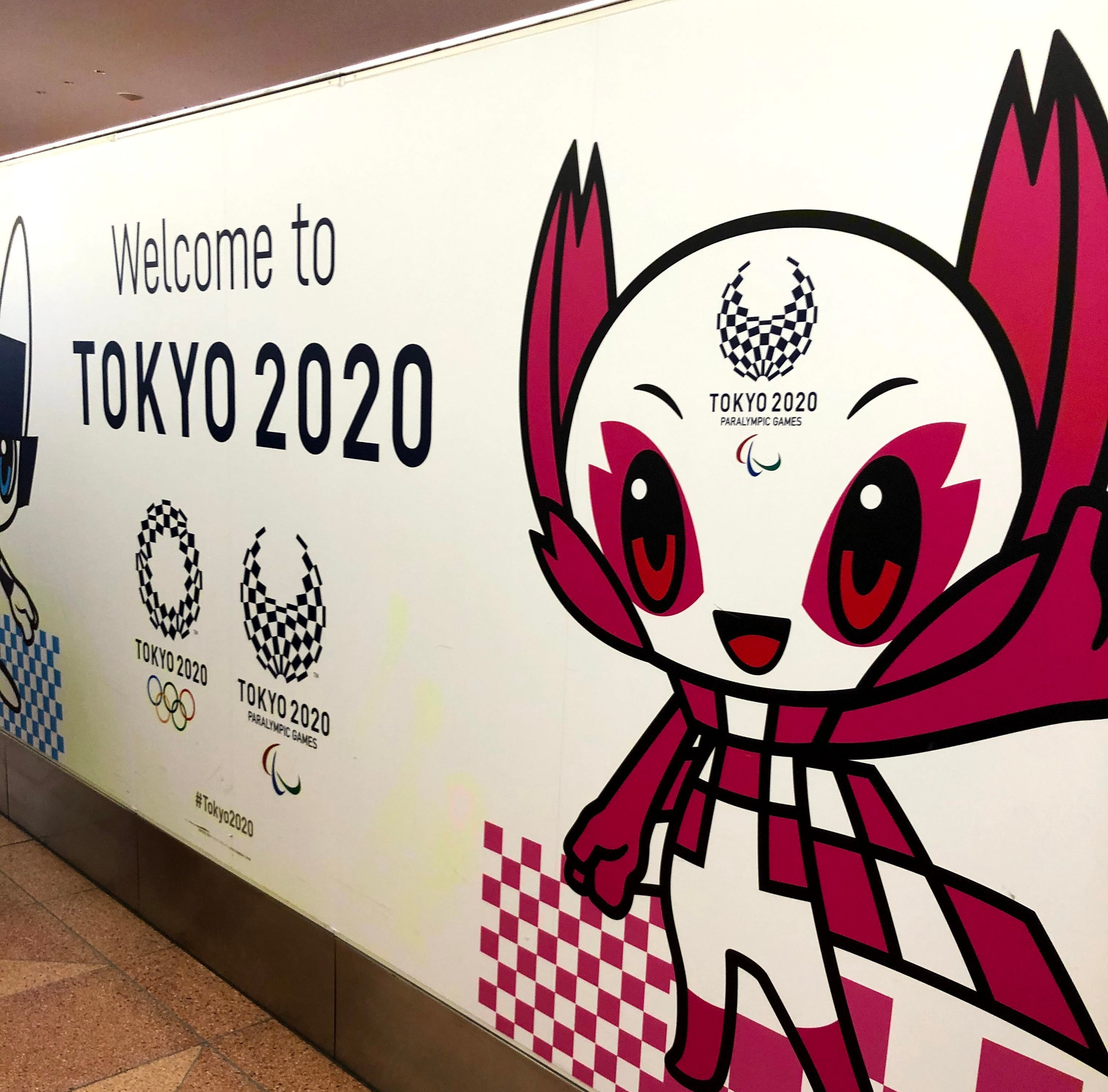 A "Welcome to Tokyo 2020" poster